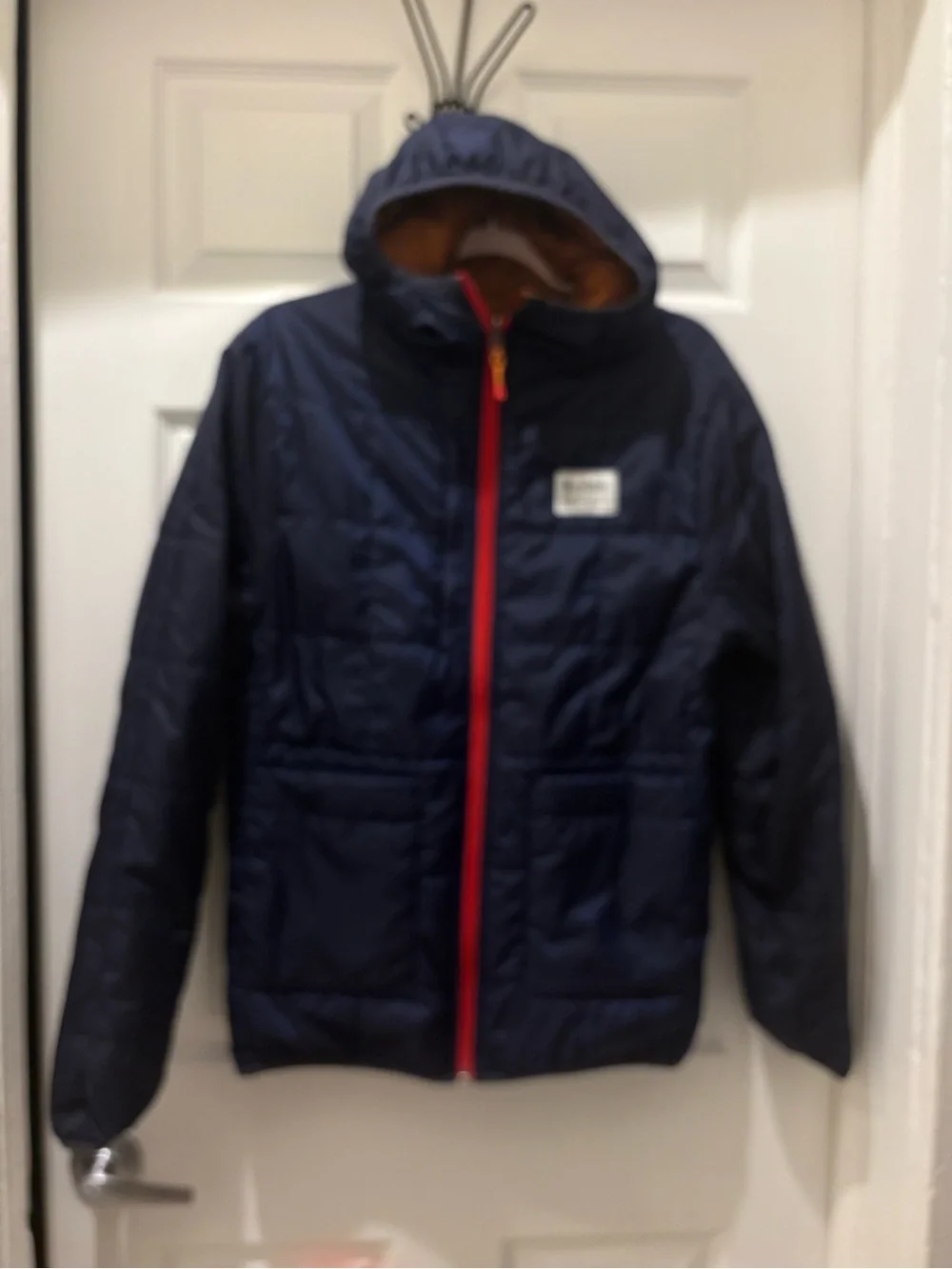 Cotopaxi Reversible Insulated Hooded Jacket Men’s Small Colorblock Navy Puf coat